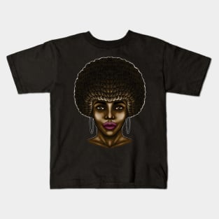 Afro girl Afro woman Afro queen beautiful Afro girl Kids T-Shirt